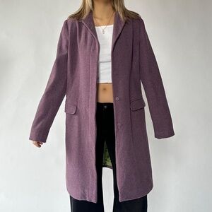 Wool Peacoat Purple Gap Y2K Cashmere Large